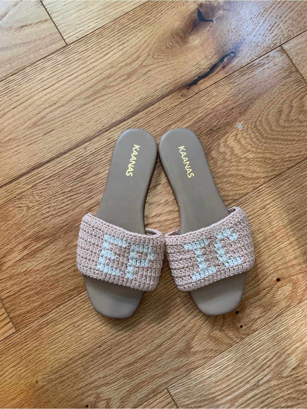 PICK ANY 3 ITEMS FOR $10 - New Kaanas Blush Crochet Slide Sandals